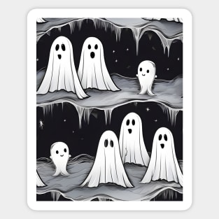 Old Fashioned Ghosts Sticker